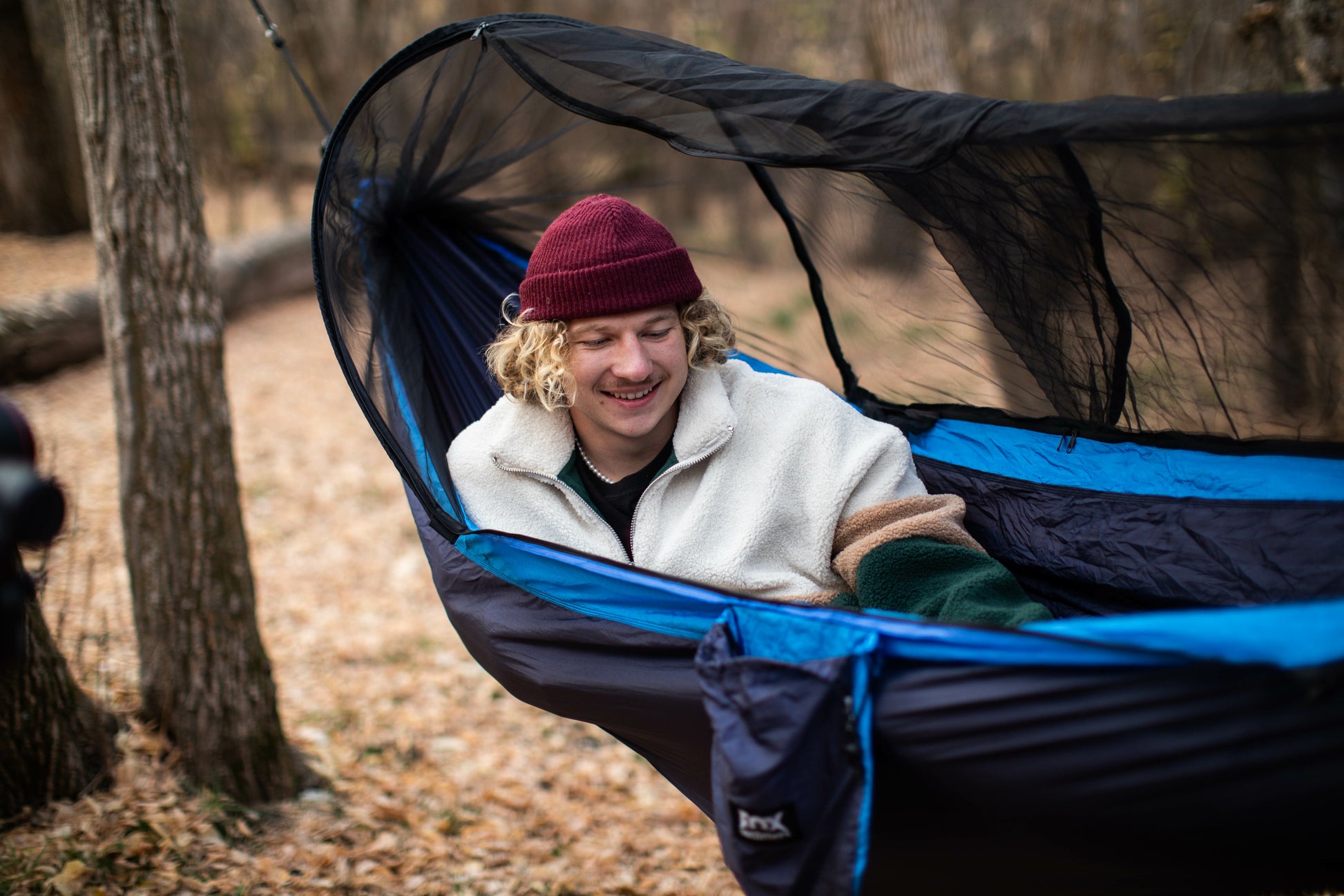 best hammock to use as fish net Meat Small Landing Sided use Portable Camping Hammock with Mosquito